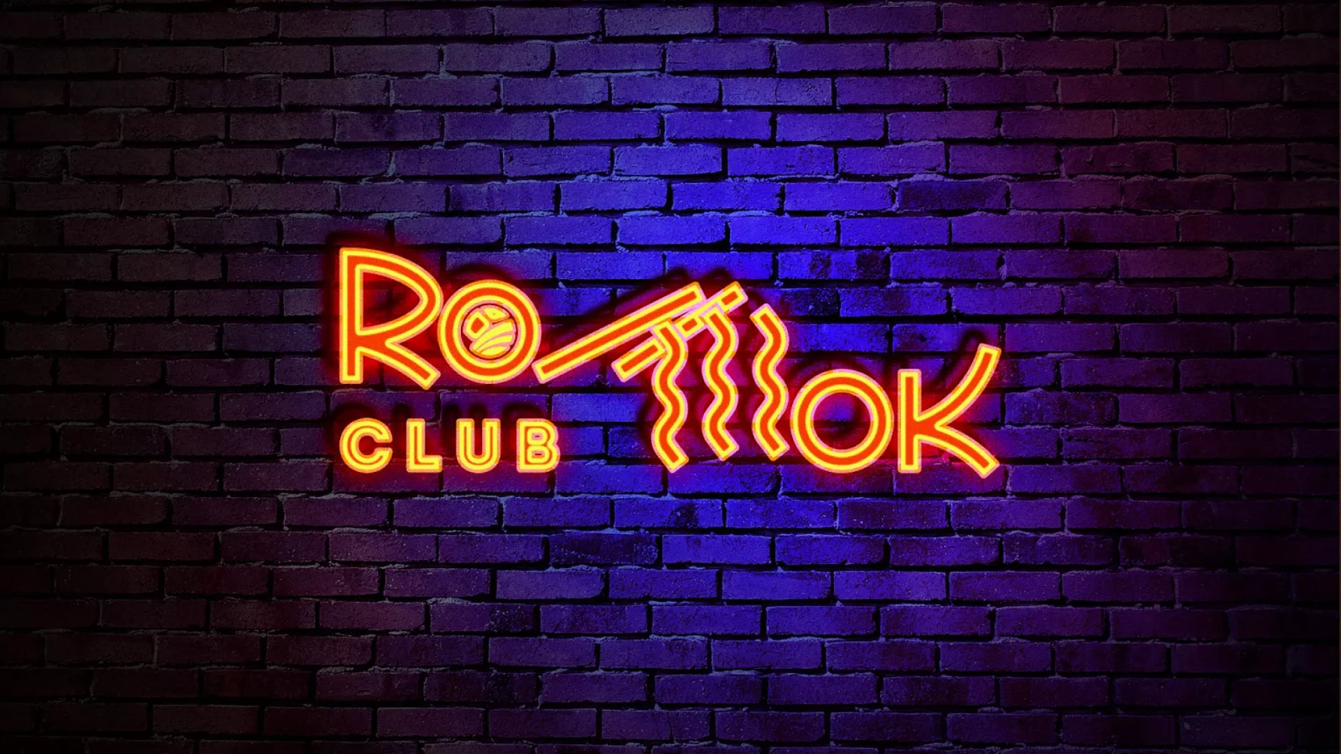 Разработка интерьерной вывески суши-бара «Roll Wok Club» в Южно-Сухокумске