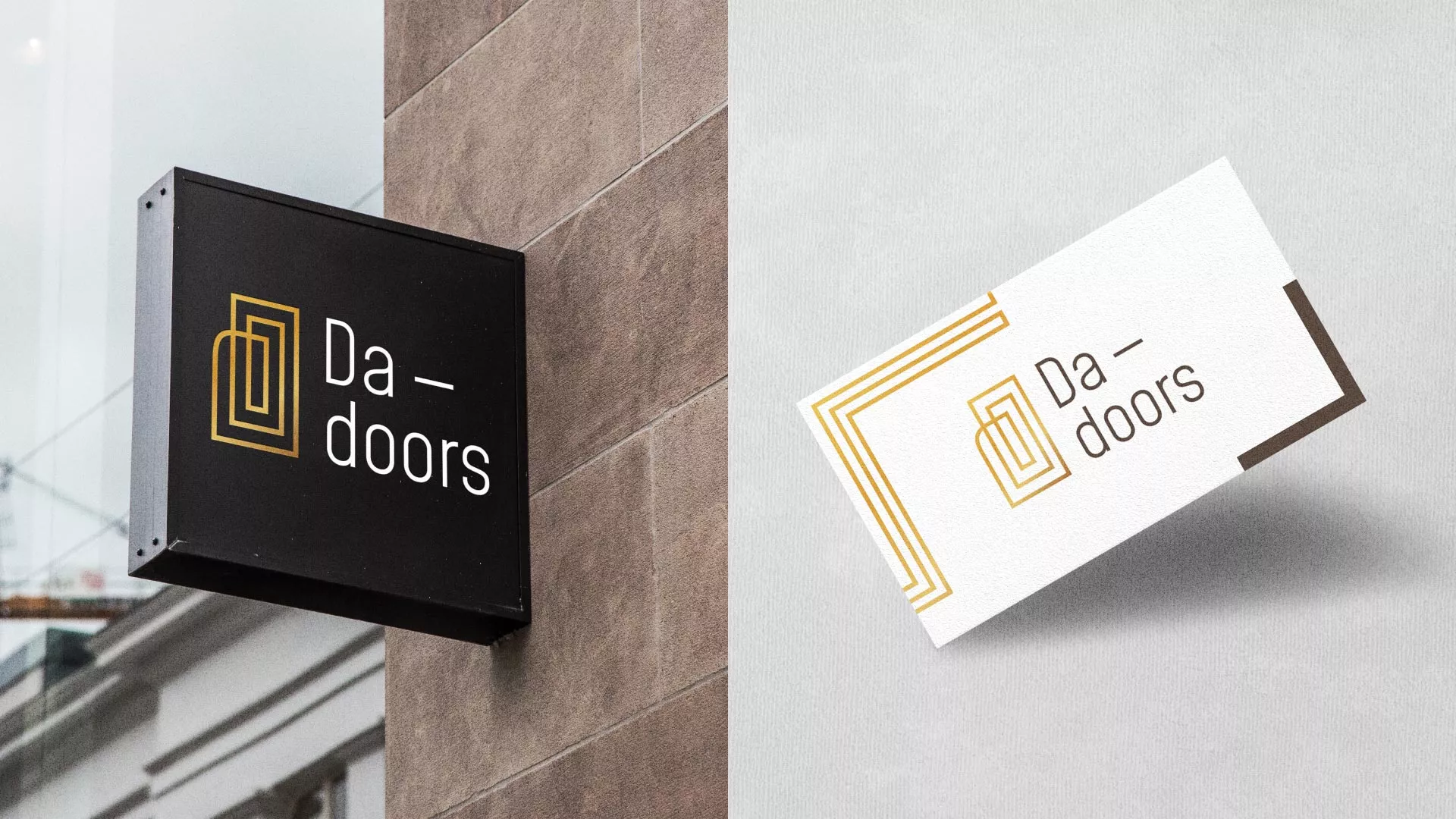 Разработка логотипа для компании «DA-DOORS» в Южно-Сухокумске